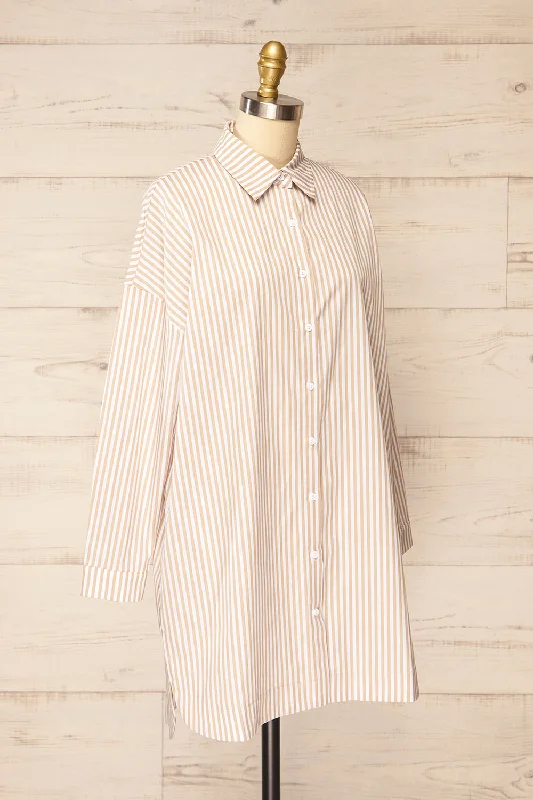 Alistaire | Oversized Striped Shirt Dress