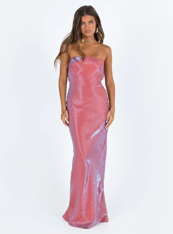 Aysa Strapless Maxi Dress Pink