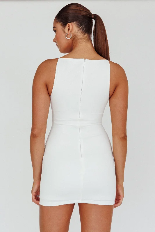 Chella Sleeveless Mini Dress White