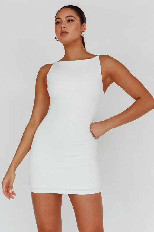 Chella Sleeveless Mini Dress White