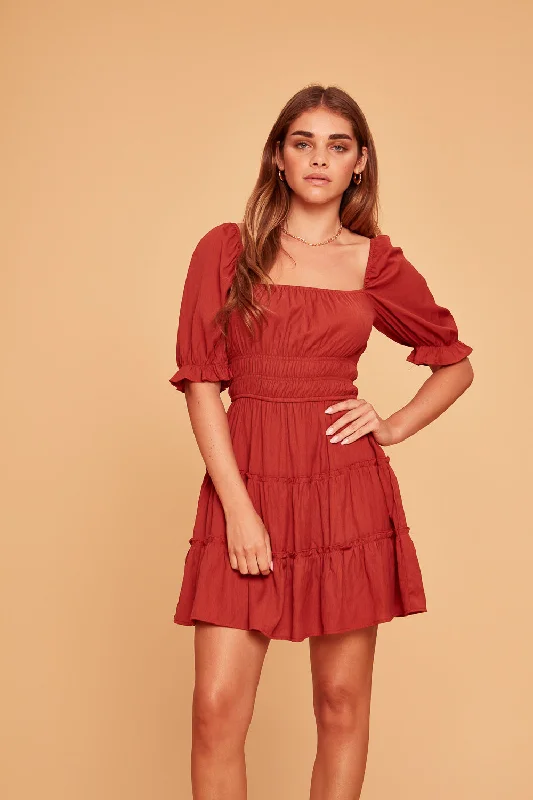 Chili Red Tier Dress