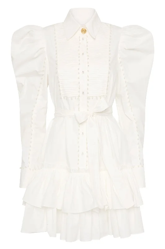 Florence Pearl Trim Mini Dress