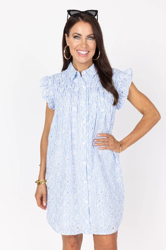 Gentry Dress- Blue