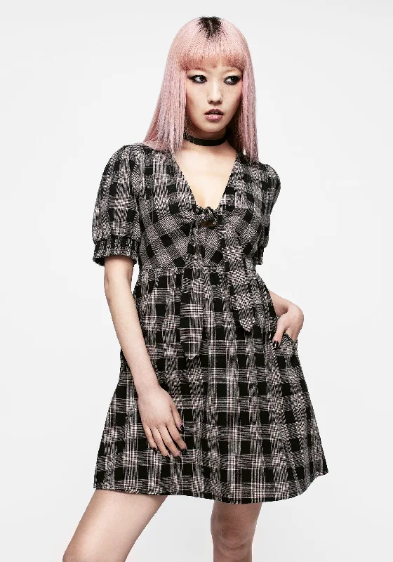 Glenda Check Mini Dress