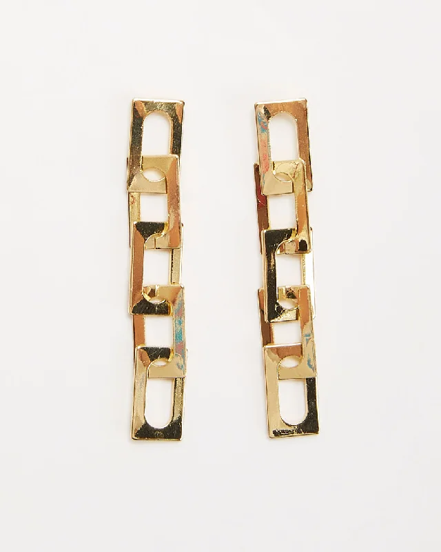 Hugo Chain Link Drop Earrings