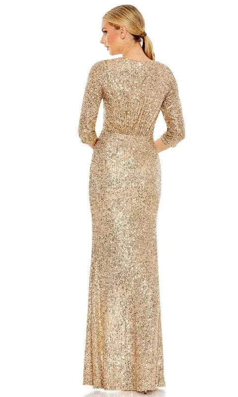 Ieena Duggal 42015 - Quarter Sleeve Sequin Evening Dress