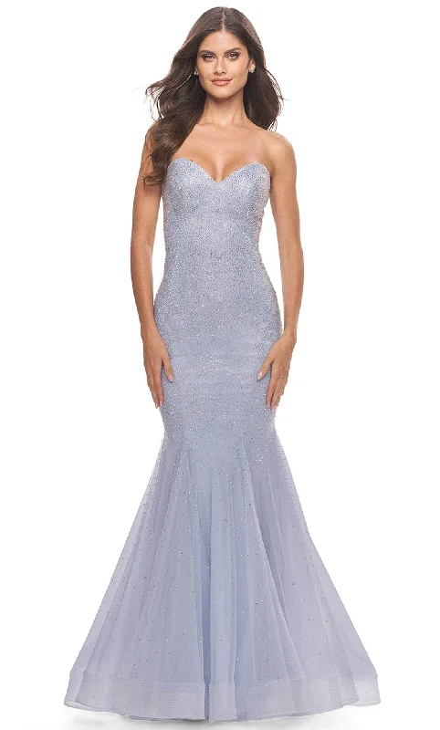 La Femme 31421 - Beaded Tulle Mermaid Prom Dress