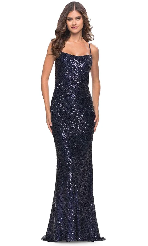 La Femme 31518 - Sequined Long Prom Dress