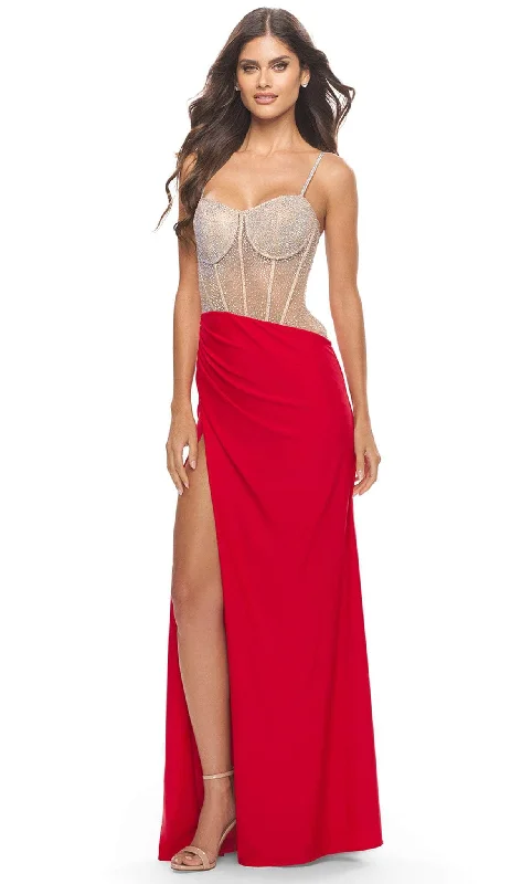 La Femme 31537 - Sheer Embellished Long Dress