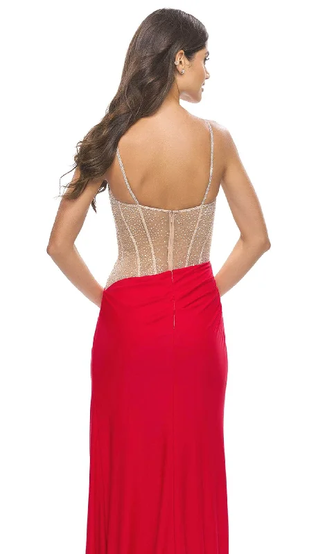 La Femme 31537 - Sheer Embellished Long Dress