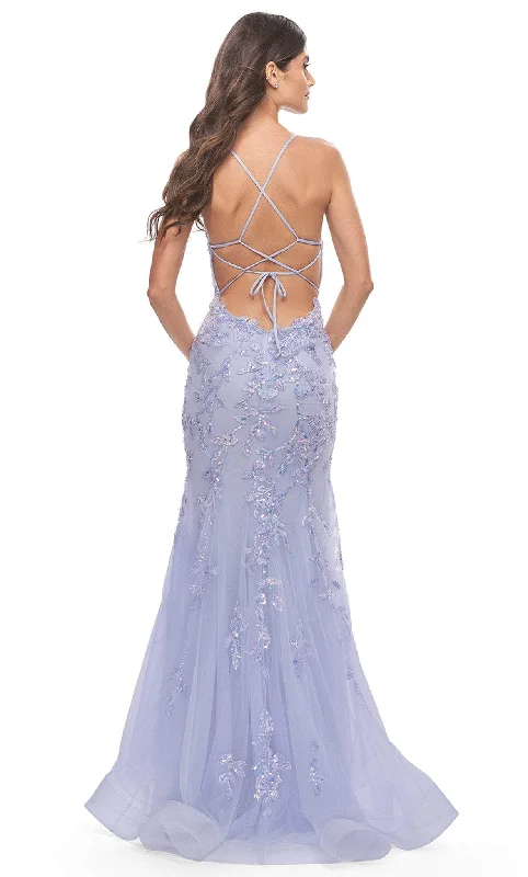 La Femme 31581 - Tulle Sheath Embellished Gown