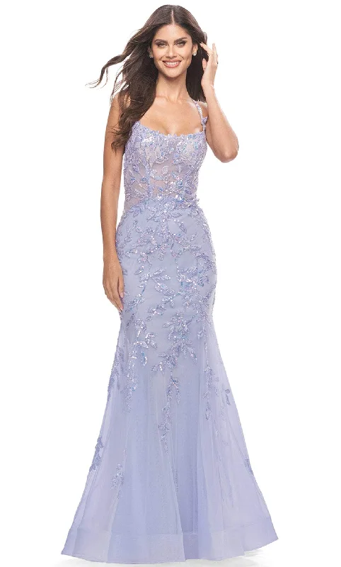 La Femme 31581 - Tulle Sheath Embellished Gown