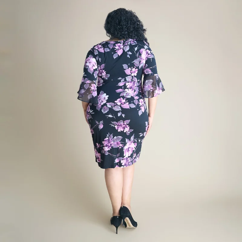 Lisa 2.0 Lilac Faux Wrap Dress