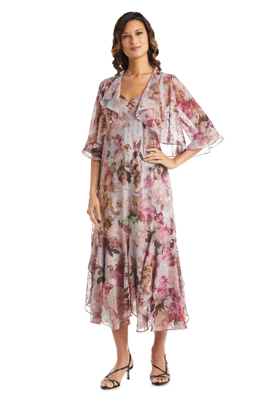 R&M Richards 7925 Long Floral Chiffon Dress Sale