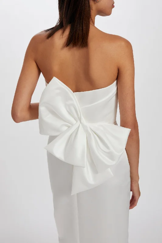 Duchess Satin Bow Dress