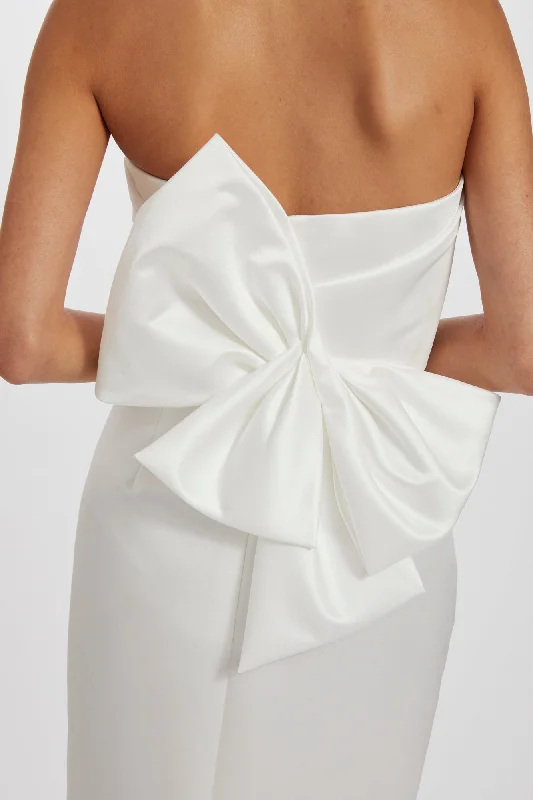 Duchess Satin Bow Dress