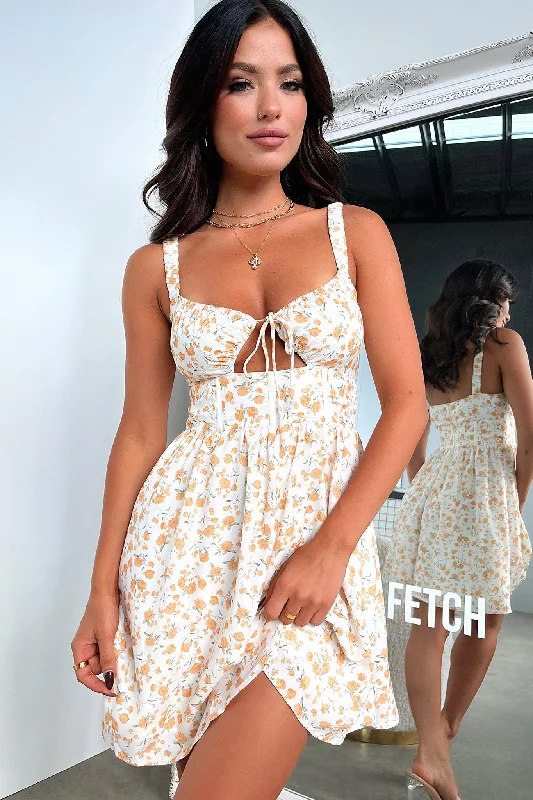 Meznin Dress - Yellow Floral