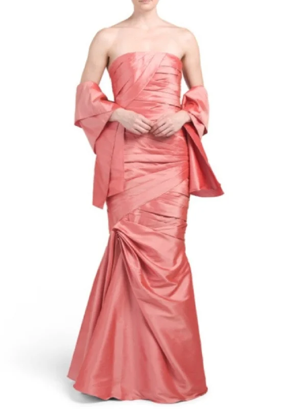 Coral Strapless Mermaid Gown