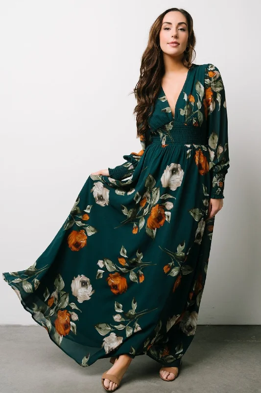 Olivia Maxi Dress | Deep Topaz Floral