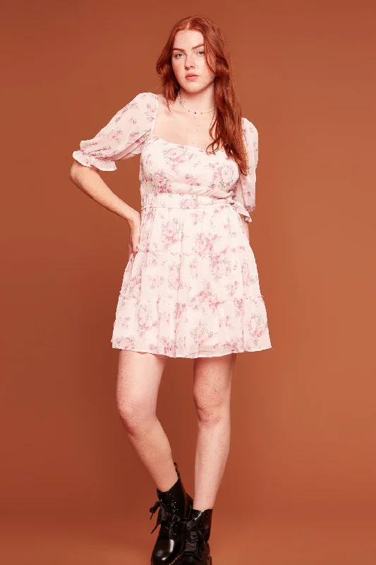 Pink Rose Tier Dress