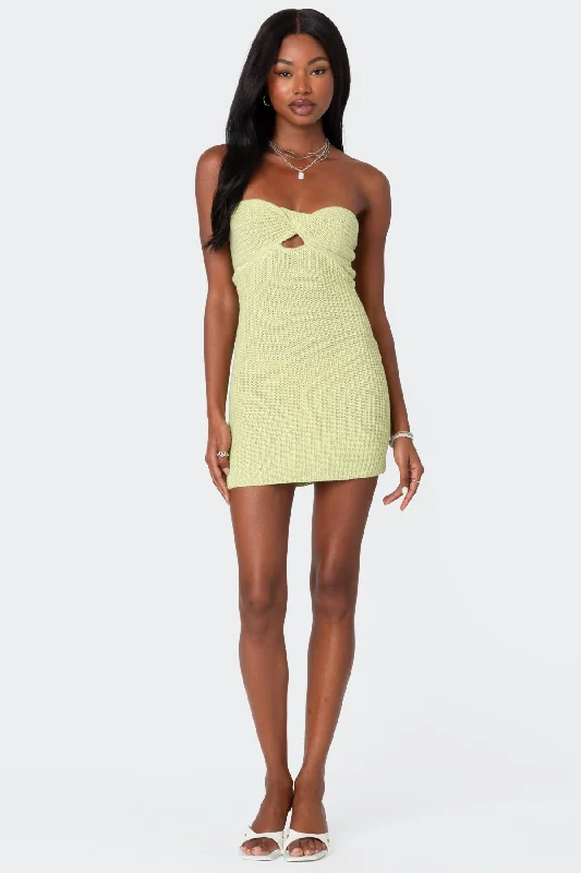 Sammie Twist Front Knit Mini Dress