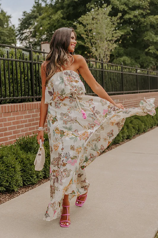 Seashells In Seychelles Floral Maxi