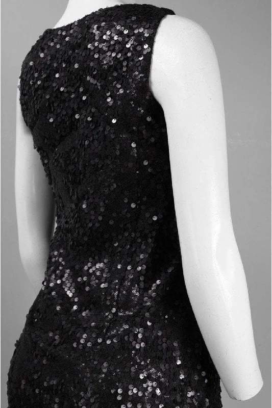 Sue Wong - N3211 Sleeveless Jewel Illusion Sequined Sheath Dress