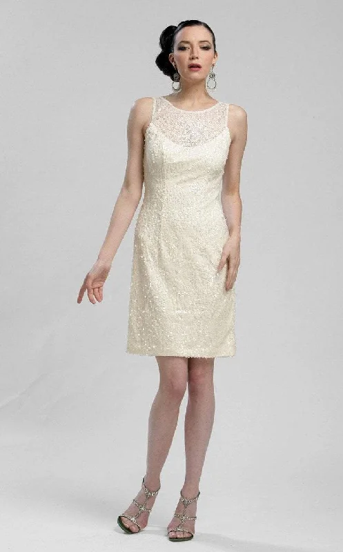 Sue Wong - N3211 Sleeveless Jewel Illusion Sequined Sheath Dress