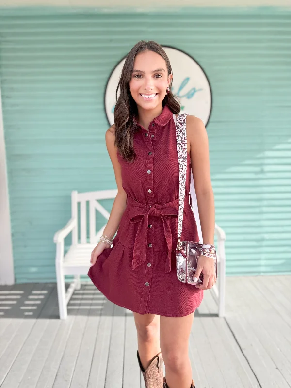 The Kylee Burgundy Dress