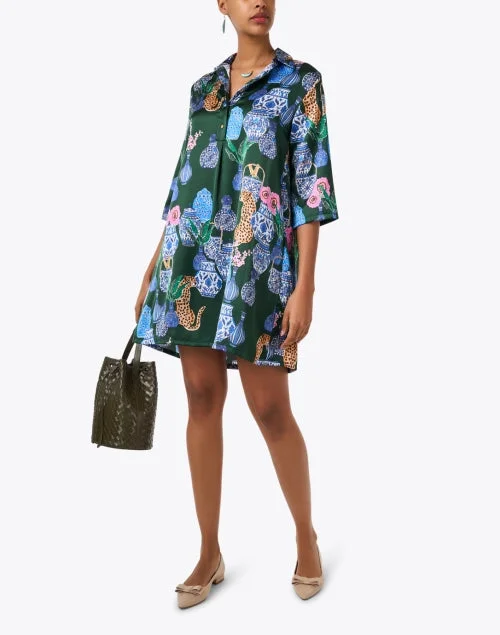 Tyanna Green Porcelain Print Dress