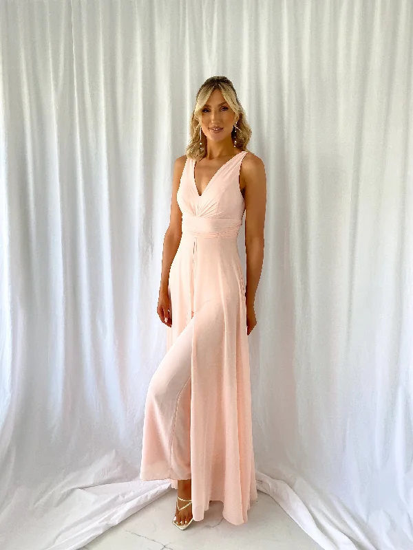 Jumpsuit with a cape - Light Pink