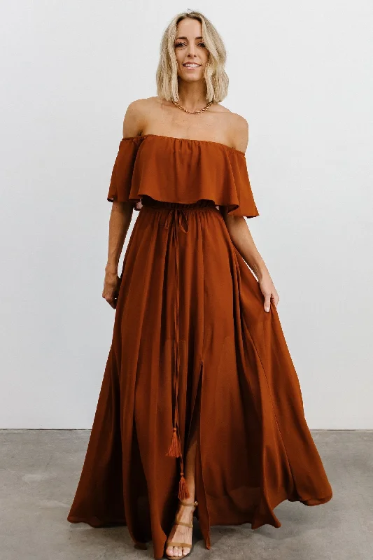 Victoria Off Shoulder Maxi Dress | Spice