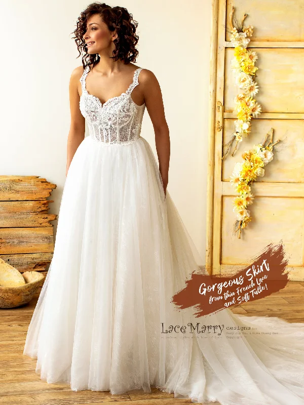 Gorgeous Hand Beaded Sweetheart Neckline Wedding Dress