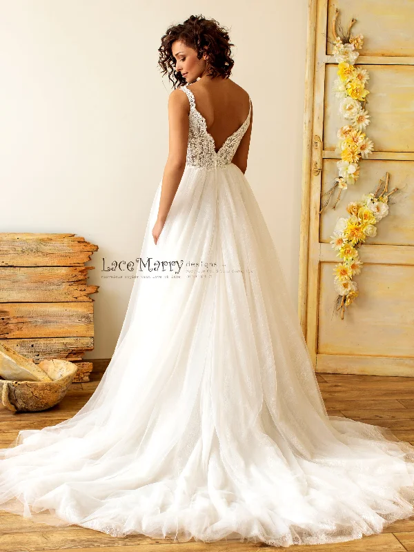 Gorgeous Hand Beaded Sweetheart Neckline Wedding Dress