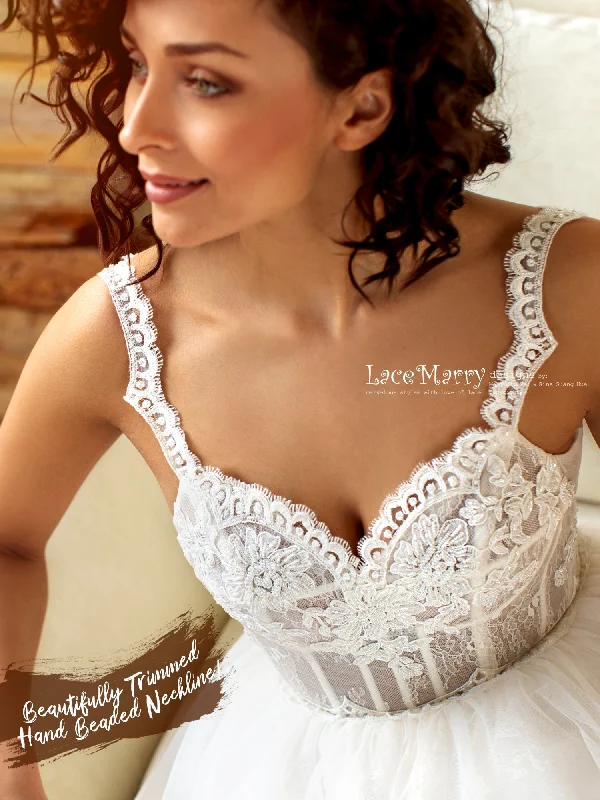 Gorgeous Hand Beaded Sweetheart Neckline Wedding Dress