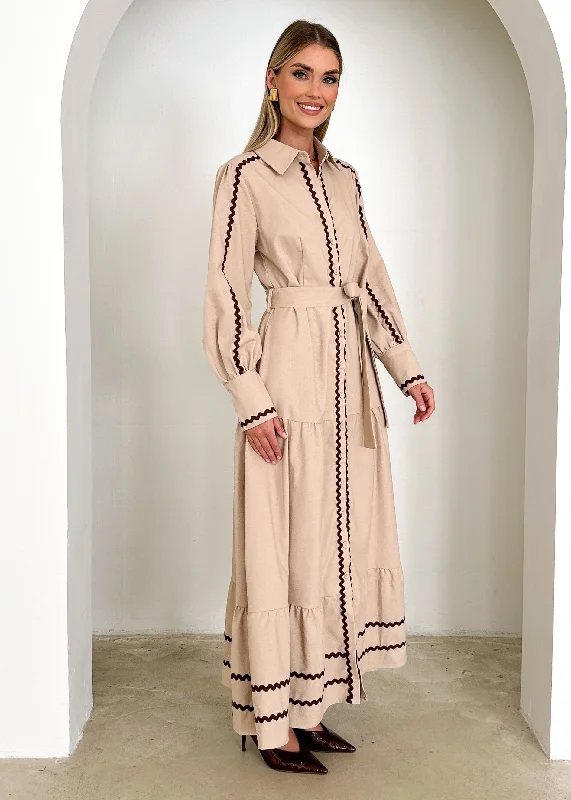 Jordana Maxi Dress - Beige