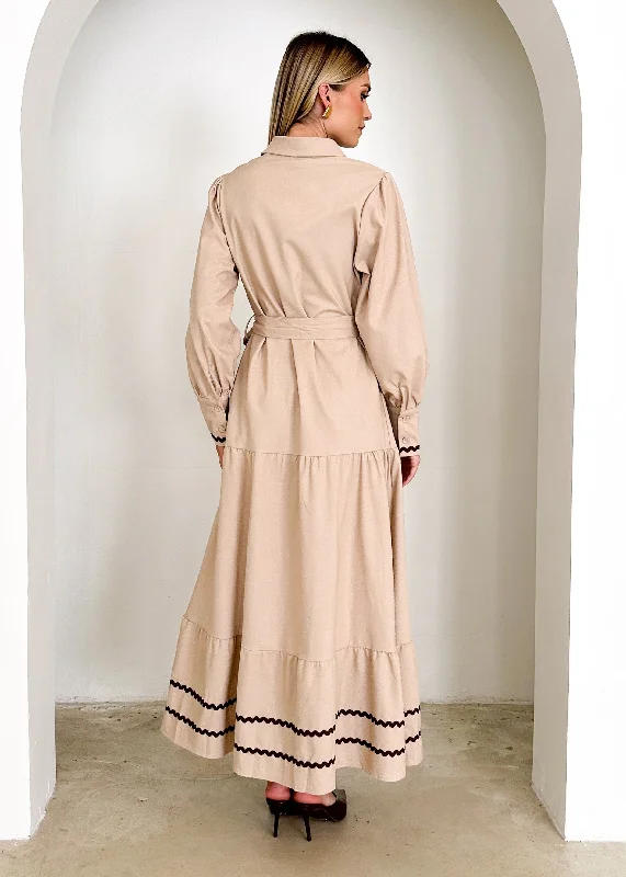 Jordana Maxi Dress - Beige