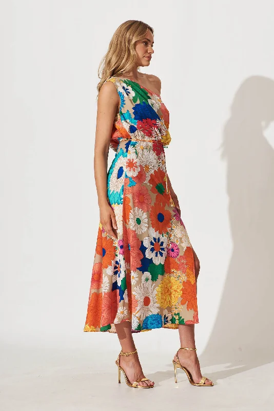 Melinda Maxi Dress In Bright Multi Floral