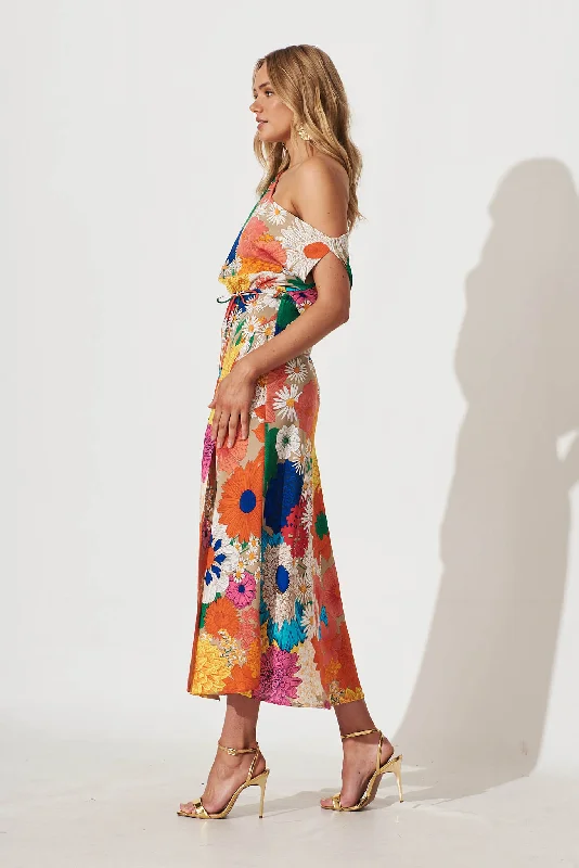 Melinda Maxi Dress In Bright Multi Floral