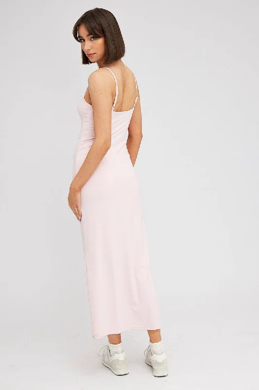 Pink Supersoft Maxi Dress Sleeveless