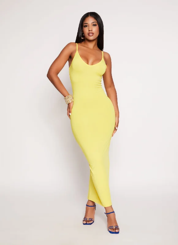 Daisy V Neck Bodycon Maxi Dress