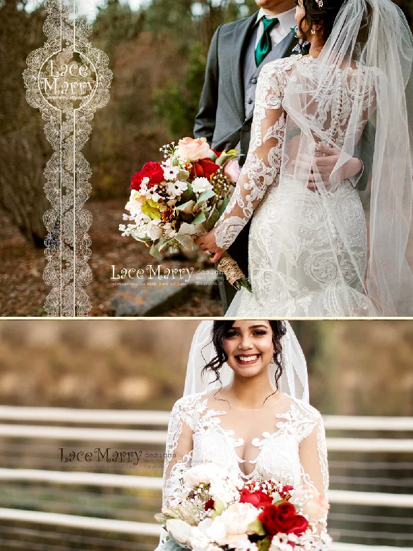 Breathtaking and Unique Lace Wedding Dress