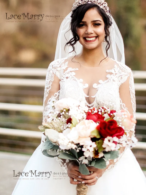 Breathtaking and Unique Lace Wedding Dress