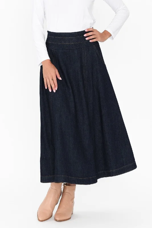 Dakota Dark Denim Skirt