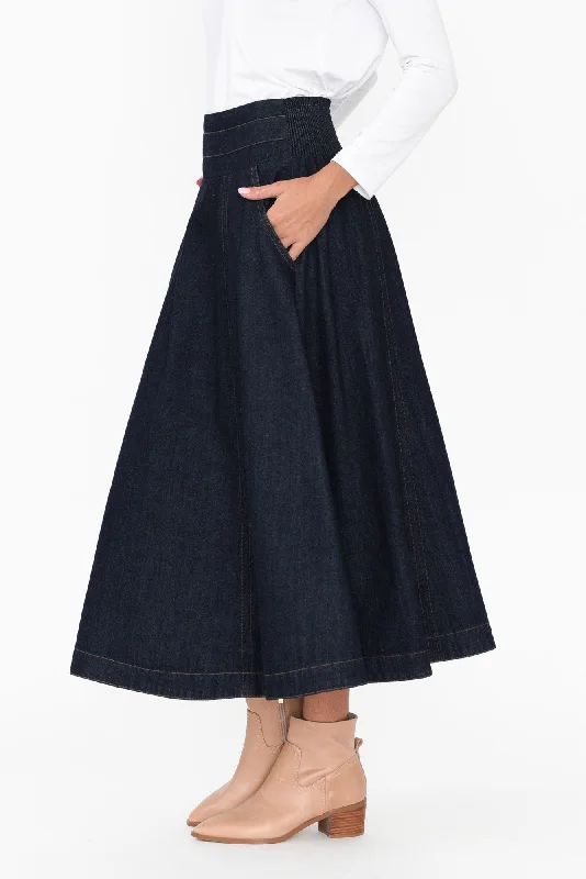 Dakota Dark Denim Skirt