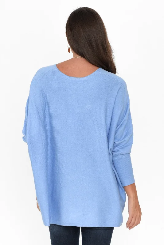 Destiny Light Blue Knit Jumper