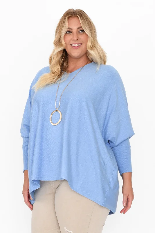 Destiny Light Blue Knit Jumper