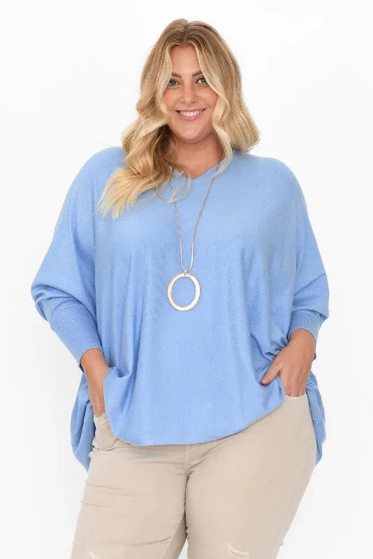 Destiny Light Blue Knit Jumper