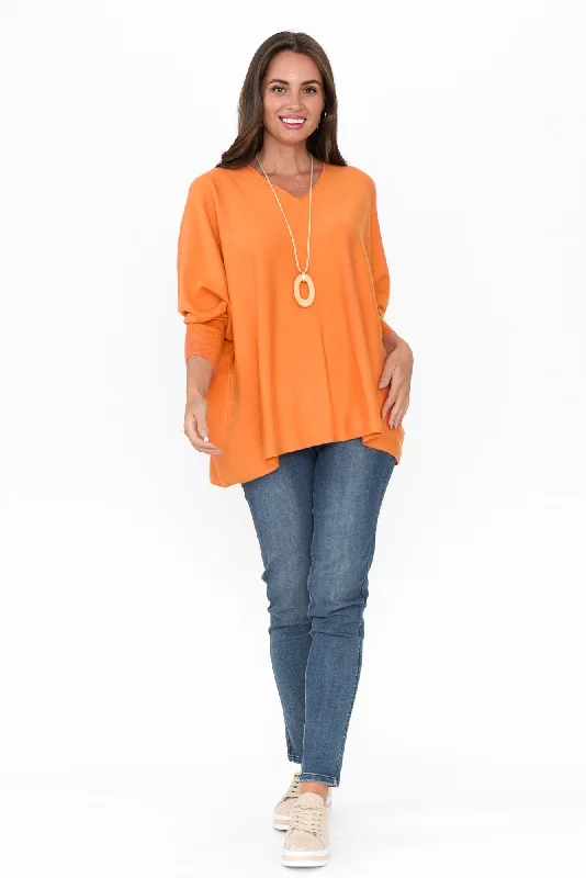 Destiny Orange Knit Jumper