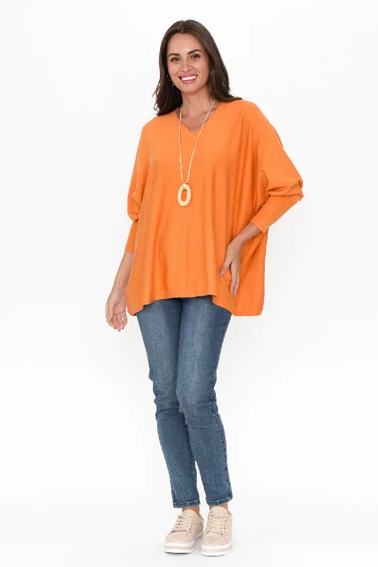 Destiny Orange Knit Jumper